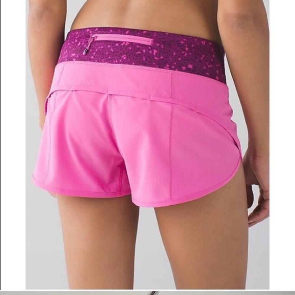 Lululemon Pink Paradise Speed Shorts